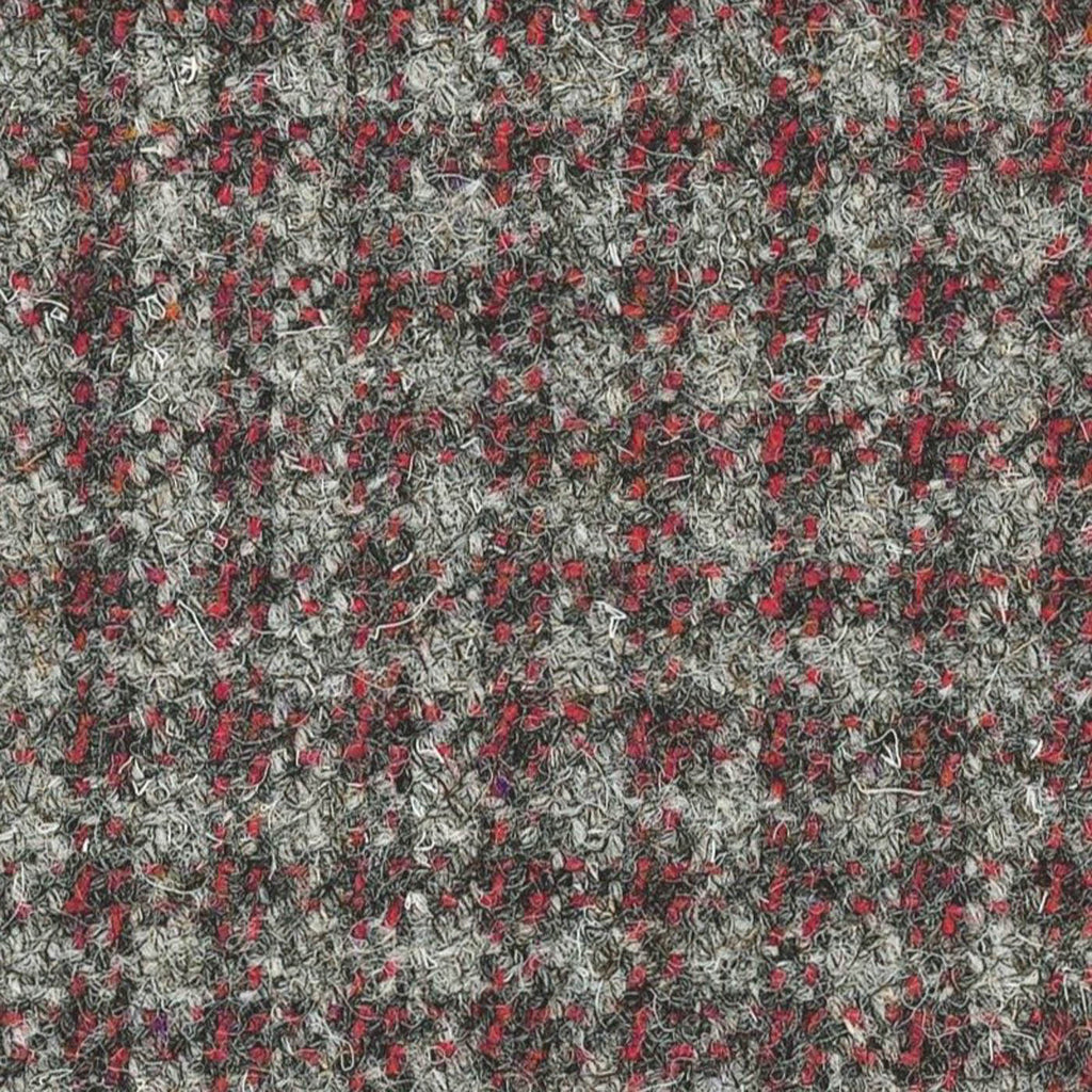 Grey and Red All Over Fancy Worsted Wool Tweed By Holland & Sherry