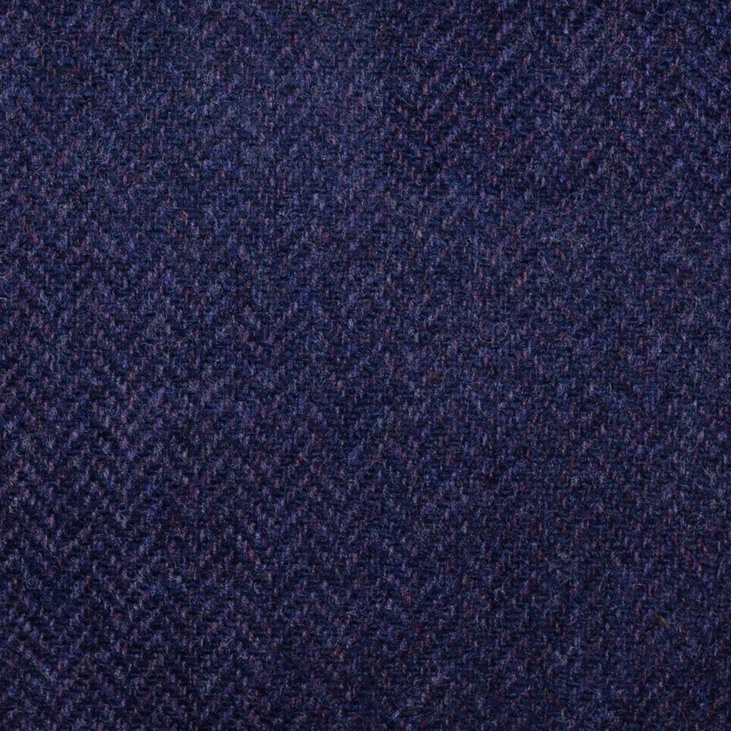 Purple Herringbone Lambswool Tweed