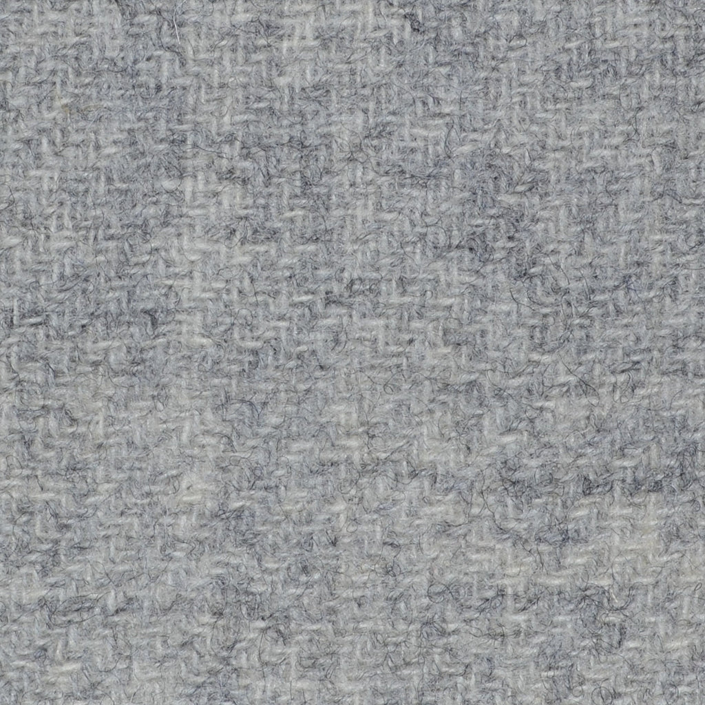 Silver Grey Plain Shetland Tweed - 95cms