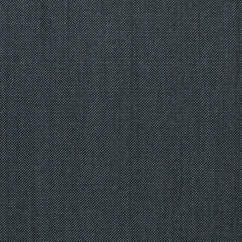 Medium Grey Contrast Super 100's Wool & Kid Mohair Suiting By Holland & Sherry