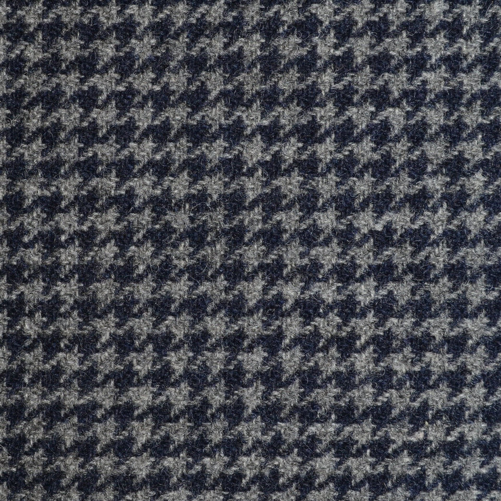 Light Grey and Dark Grey Dogtooth Check All Wool Coating - 2.00 Metres