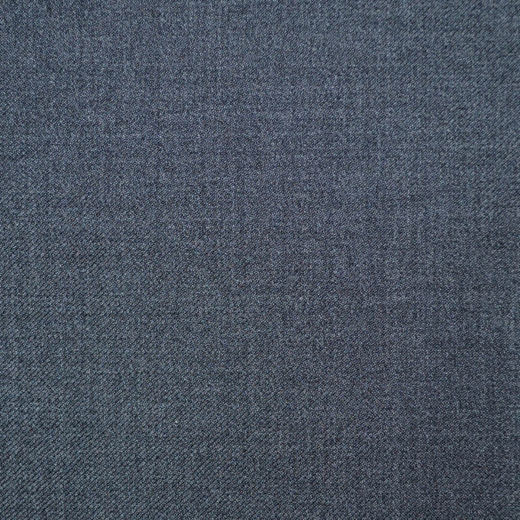 Medium Grey Plain Over Milled Flannel Super 110's Wool Suiting - 3.50 Metres