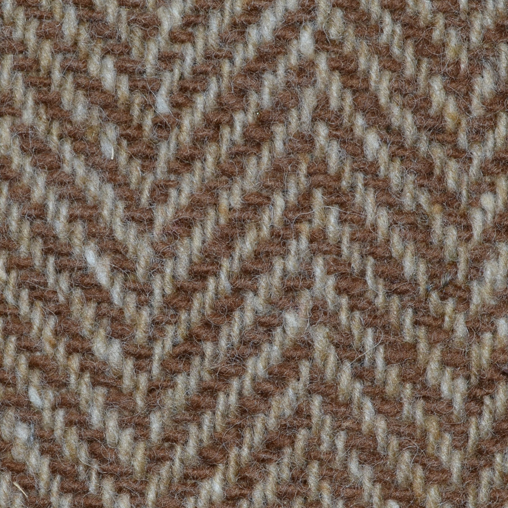 Light Brown and Tan Wide Herringbone All Wool Irish Donegal Tweed Coating