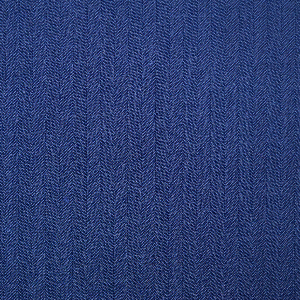 Navy Blue 1/4" Herringbone Super 110's Italian Wool Suiting