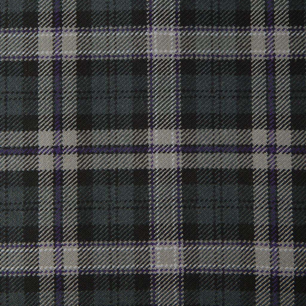 Black Scottish National All Wool Heavy Weight Tartan