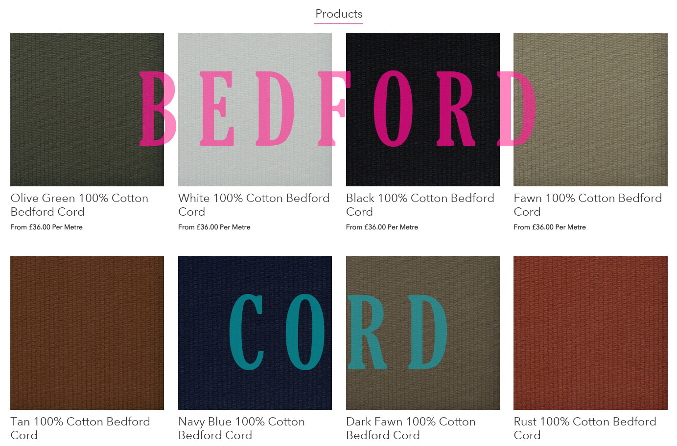 New Range... Bedford Cord