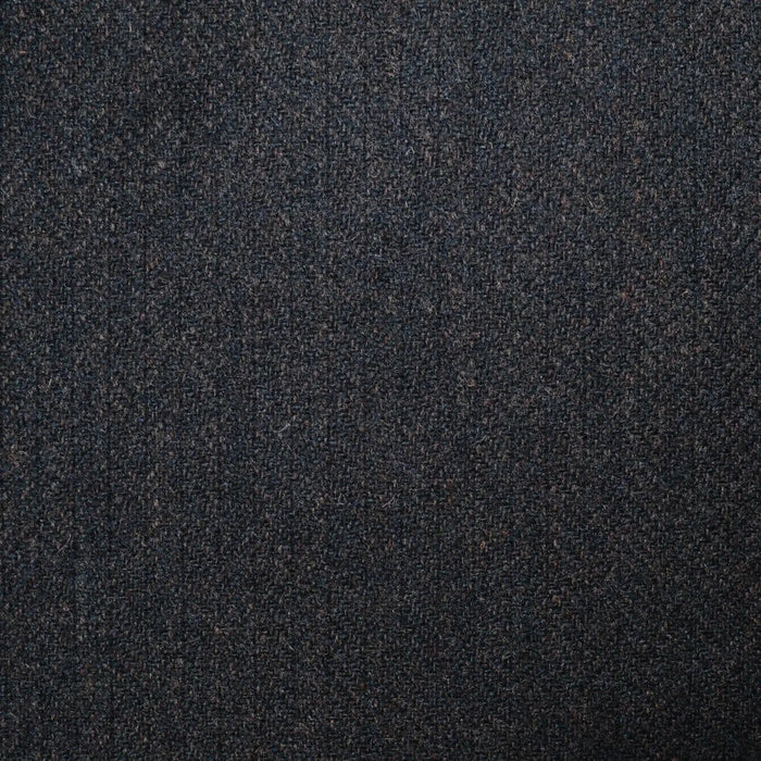Dark Brown and Black Herringbone All Wool Tweed