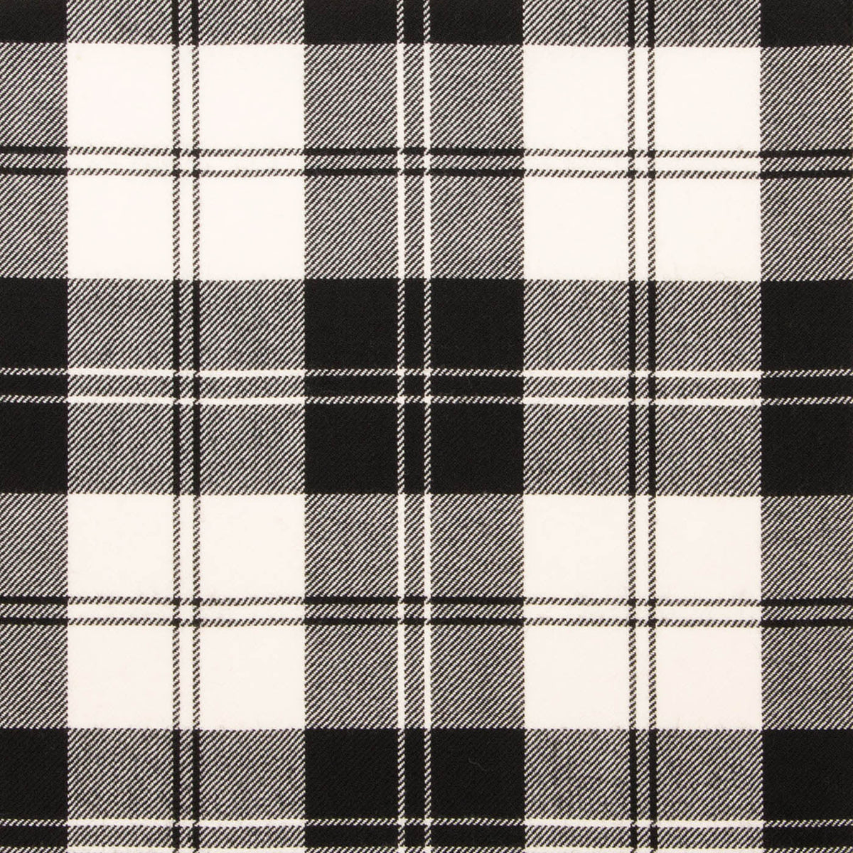 Erskine Black and White All Wool Light Weight Tartan