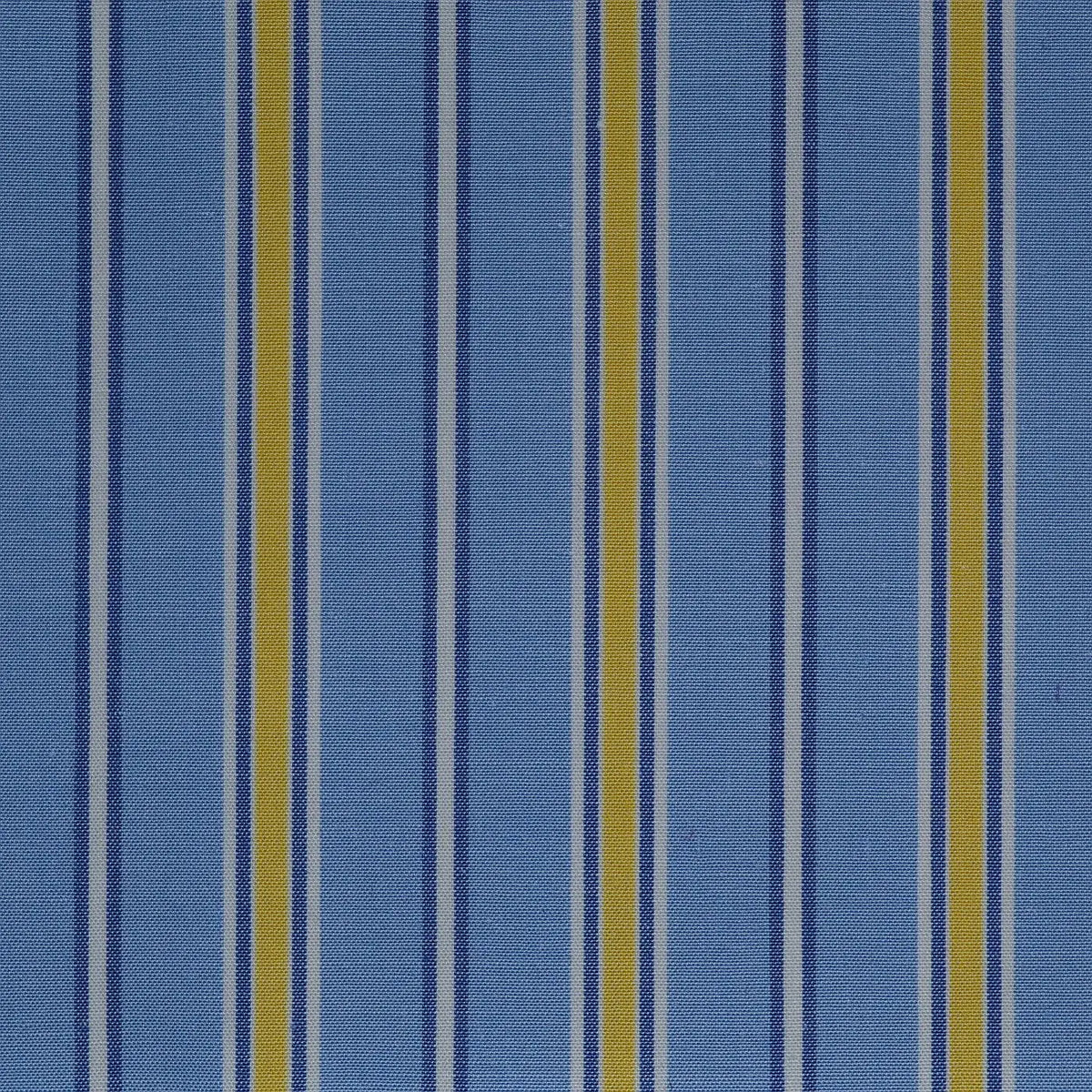 Blue with Yellow Stripe Cotton Shirting Yorkshire Fabric