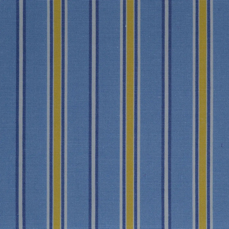 Blue with Yellow Stripe Cotton Shirting Yorkshire Fabric
