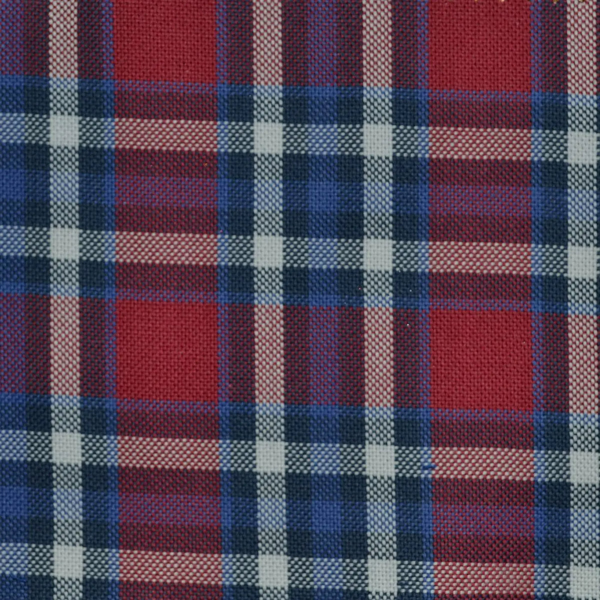 Red with Blue Check Cotton Shirting Yorkshire Fabric