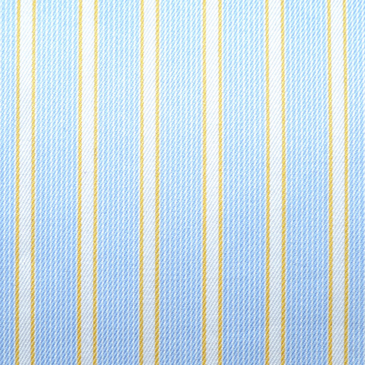 Blue and White Multi with Yellow and White Bold Stripe Cotton Shirting