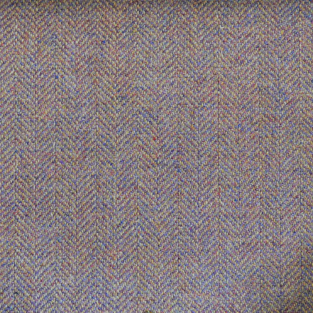 Beige & Brown Herringbone Tweed