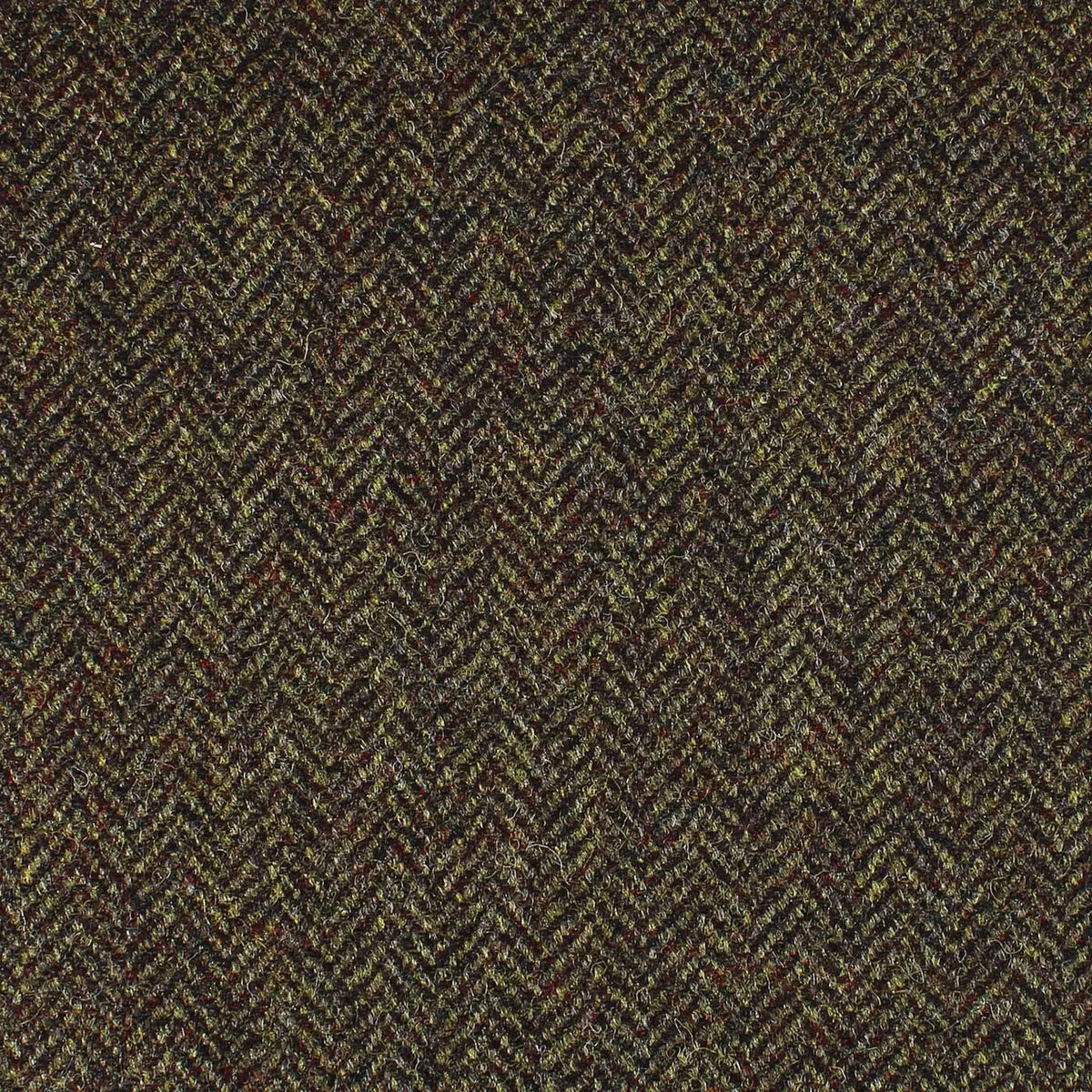 Woodland Brown Herringbone All Wool British Tweed
