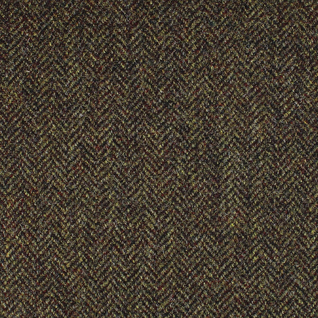 Woodland Brown Herringbone All Wool British Tweed