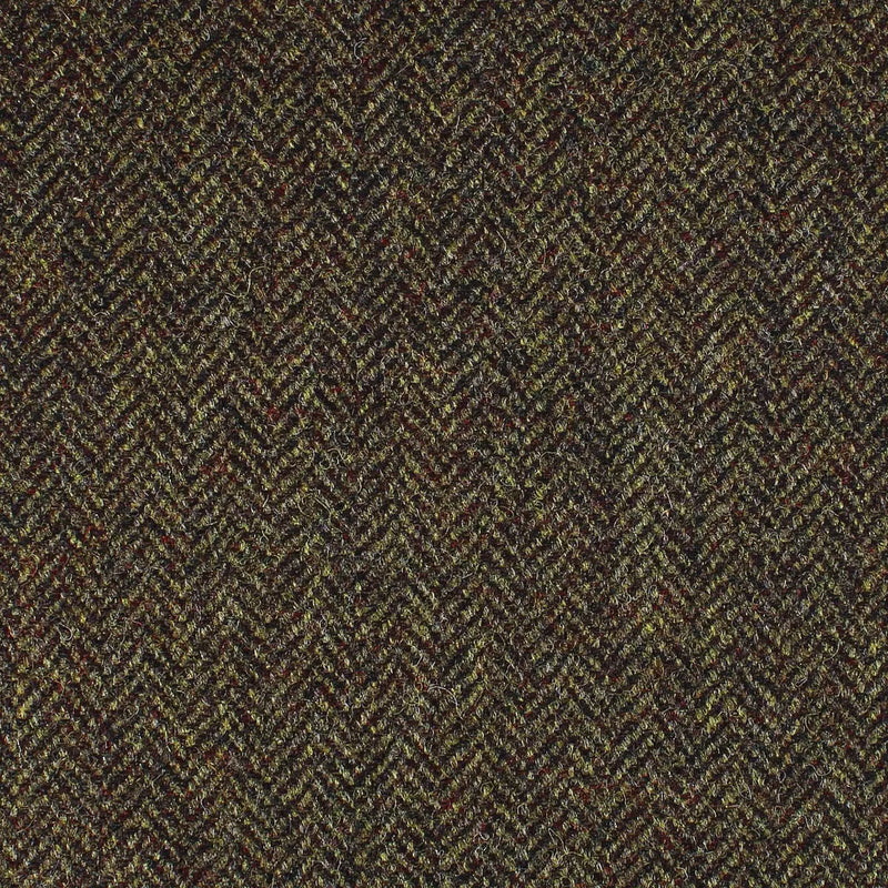 Woodland Brown Herringbone All Wool British Tweed
