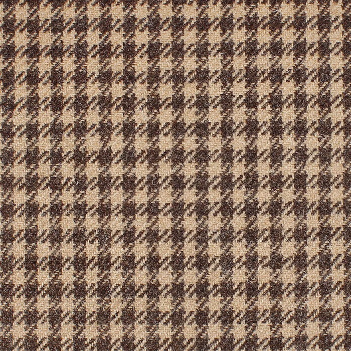 Beige and Tan Dogtooth Check All Wool British Tweed