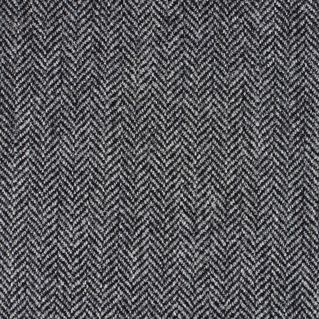 Medium Grey and Dark Grey Herringbone All Wool British Tweed