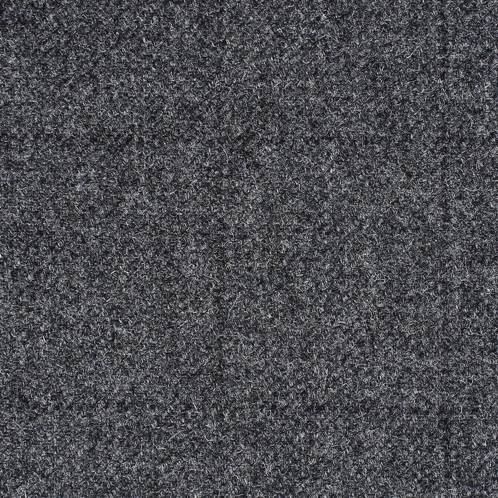 Dark Grey Herringbone with Muted Charcoal Window Pane Check All Wool British Tweed
