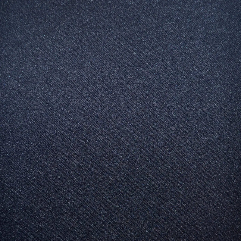 Dark Navy Blue Polyester Silk Dinner Jacket/Tuxedo Lapel Facing with Fused Back