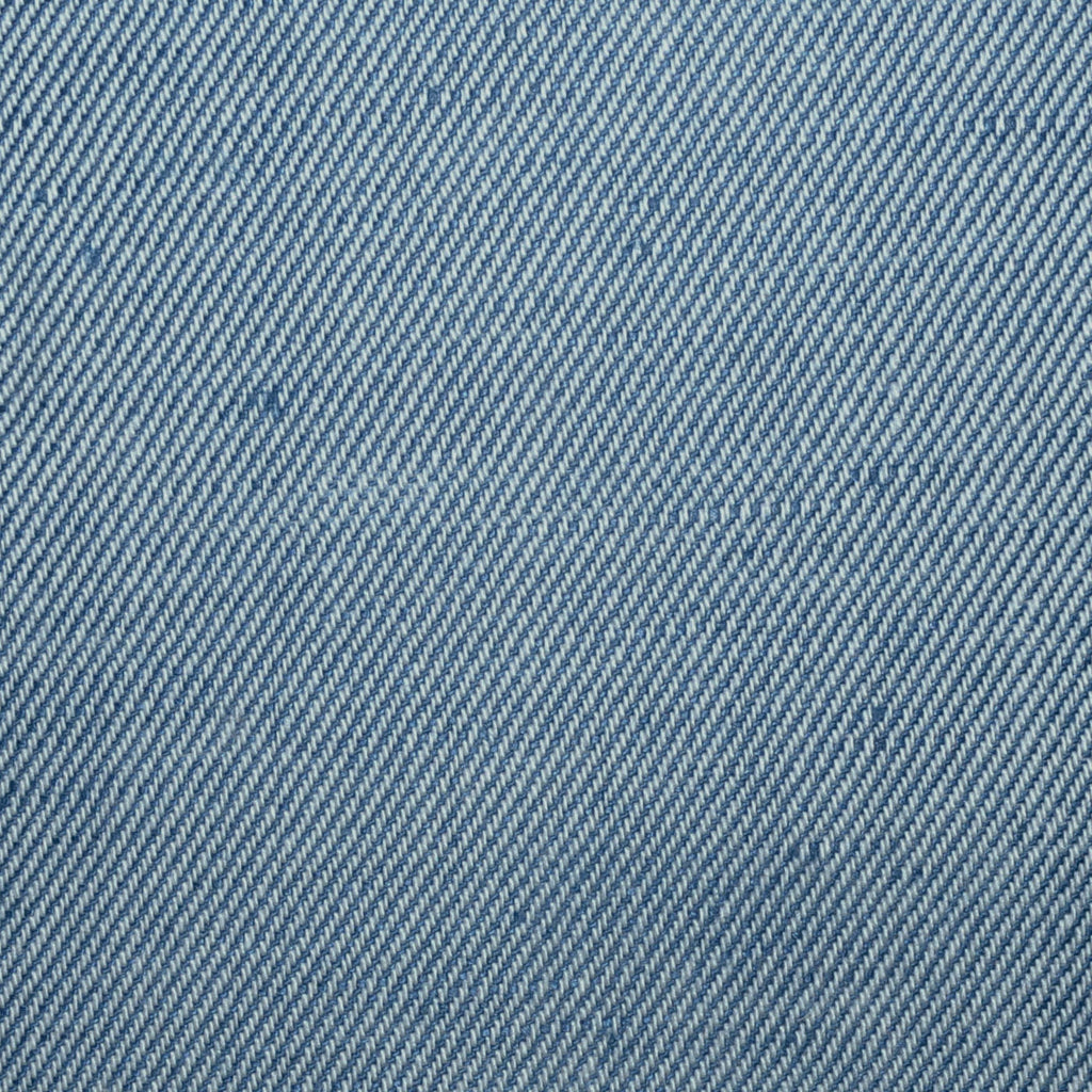 Blue Plain Twill Cotton & Linen Lightweight Suiting