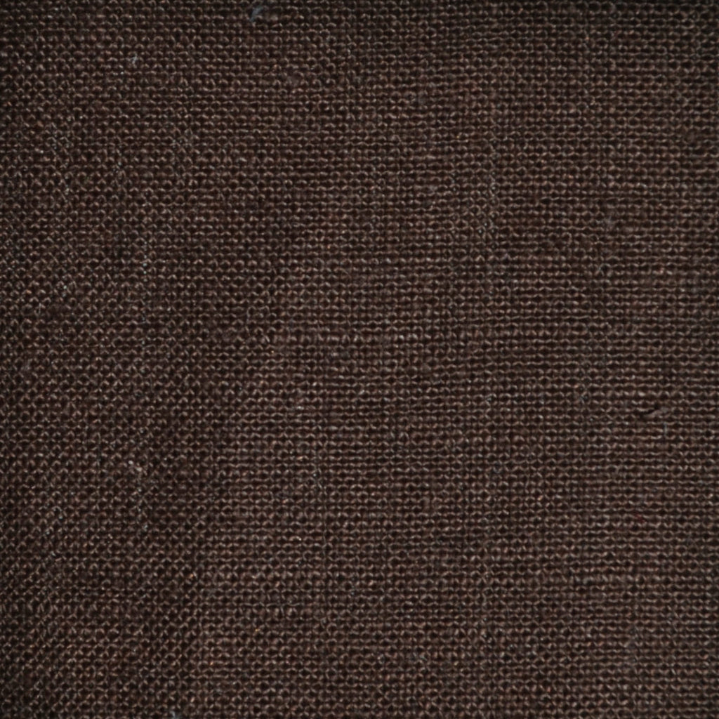 Dark Brown Plain Weave 100% Linen
