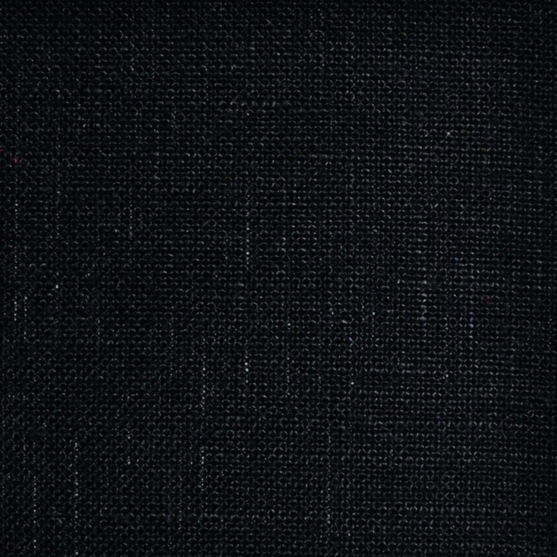 Black Plain Weave 100% Linen