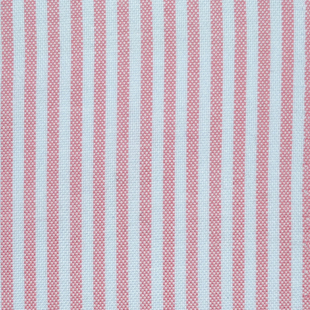 Pink and White Stripe Oxford Cotton Shirting