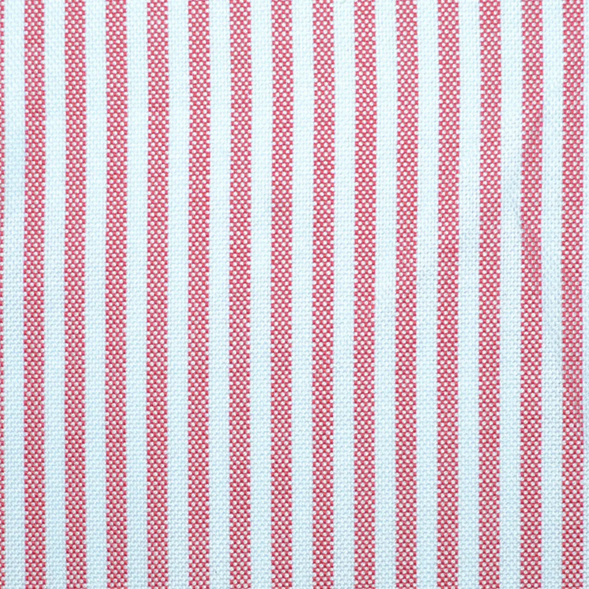 Red and White Stripe Oxford Cotton Shirting Red and White Stripe Oxford Cotton Shirting