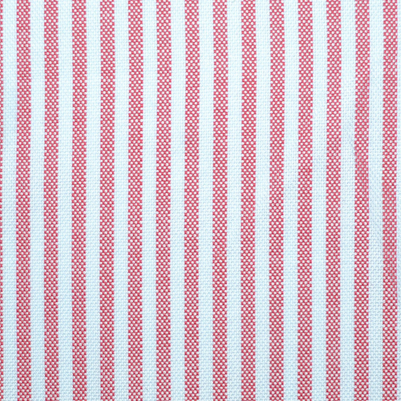 Red and White Stripe Oxford Cotton Shirting