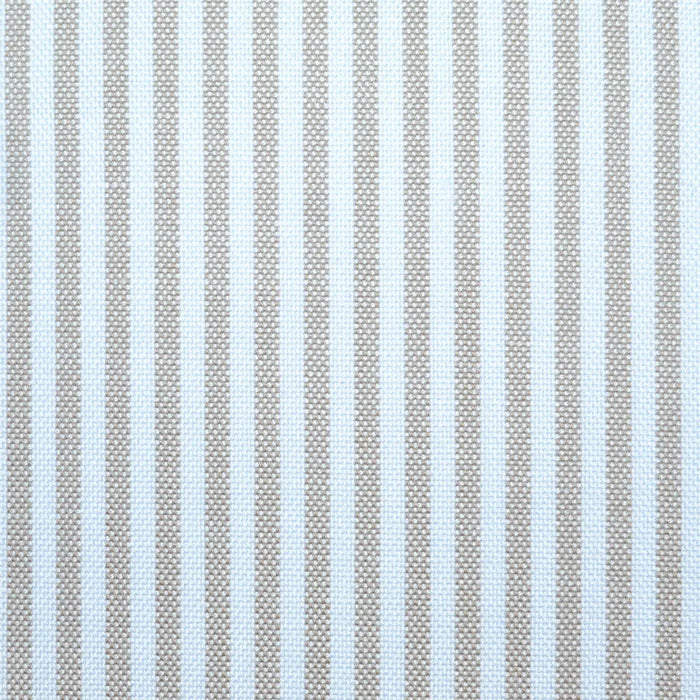 Brown and White Stripe Oxford Cotton Shirting