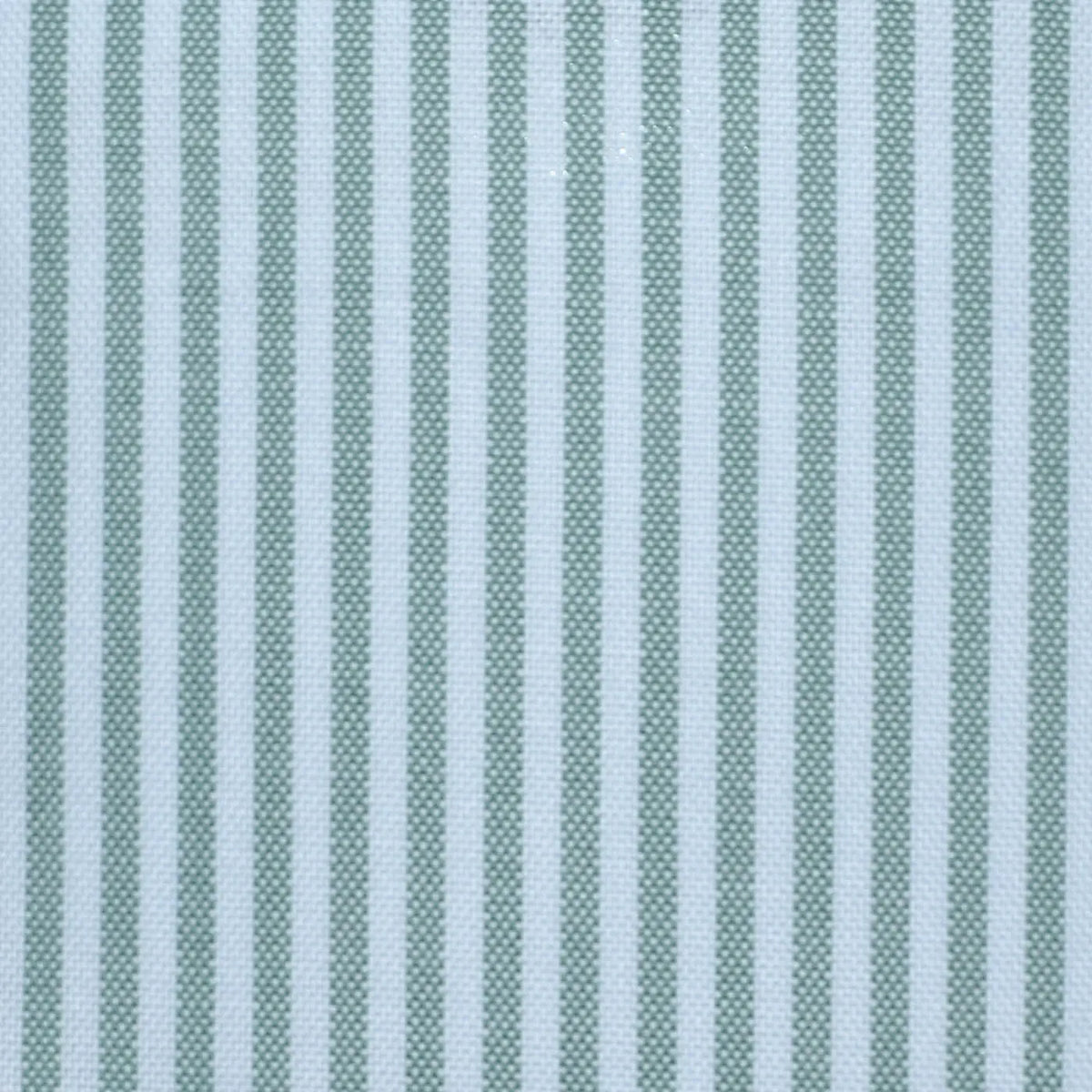 Green and White Stripe Oxford Cotton Shirting