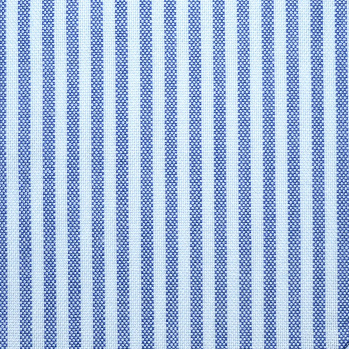 Blue and White Stripe Oxford Cotton Shirting
