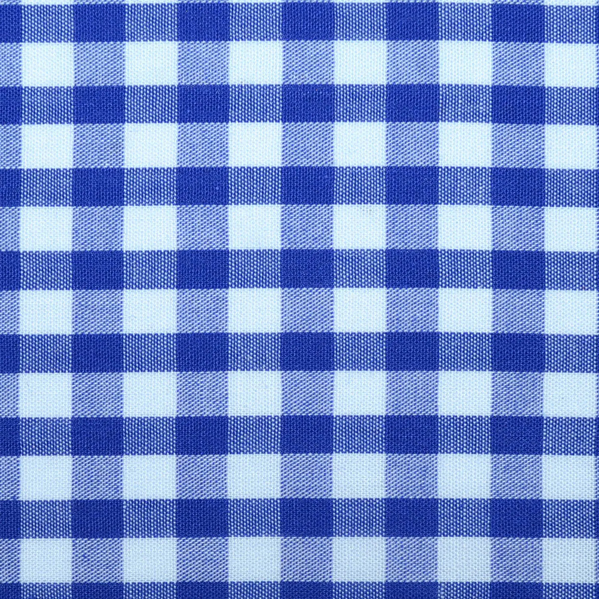 Royal Blue and White Gingham Check Cotton Shirting
