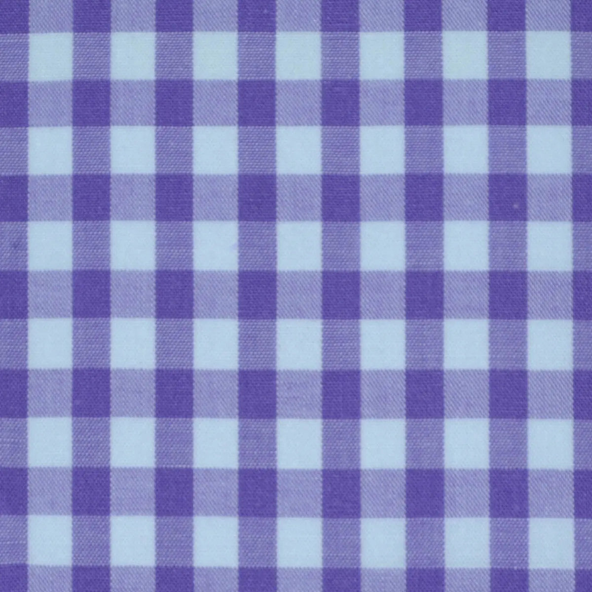 Lilac and White Gingham Check Cotton Shirting