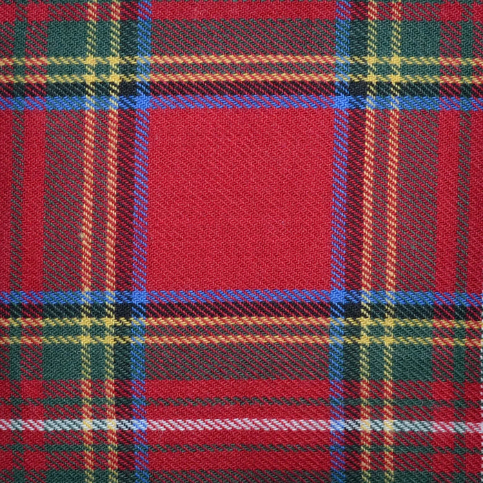 Red, Green, Blue and Yellow Plaid Check Brushed Check Cotton Shirting