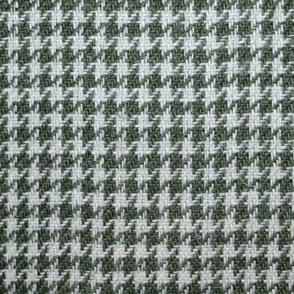 Sage Green and Ecru 1/8th" Classic Dogtooth Check 100% Irish Linen