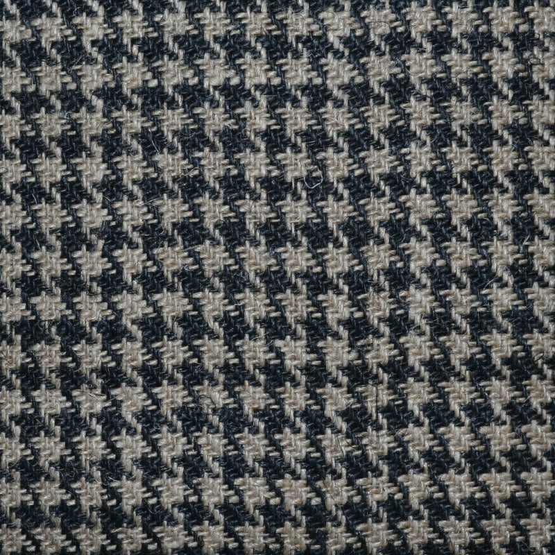 Dark Brown and Beige 1/8th" Classic Dogtooth Check 100% Irish Linen