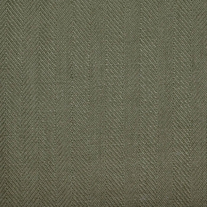 Olive Green Herringbone 100% Irish Linen