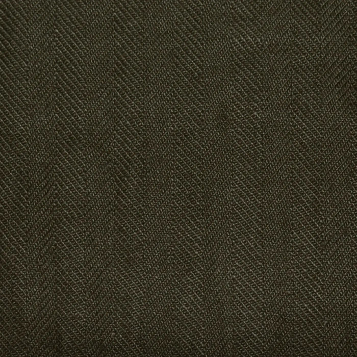 Moss Green/Brown Herringbone 100% Irish Linen