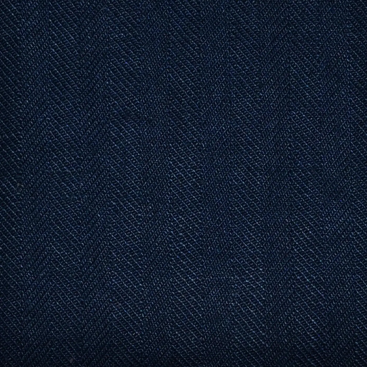 Navy Blue Herringbone 100% Irish Linen