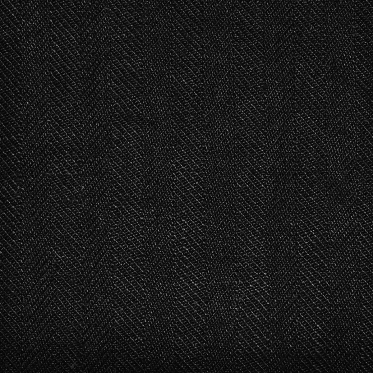 Black Herringbone 100% Irish Linen