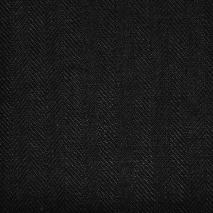 Black Herringbone 100% Irish Linen