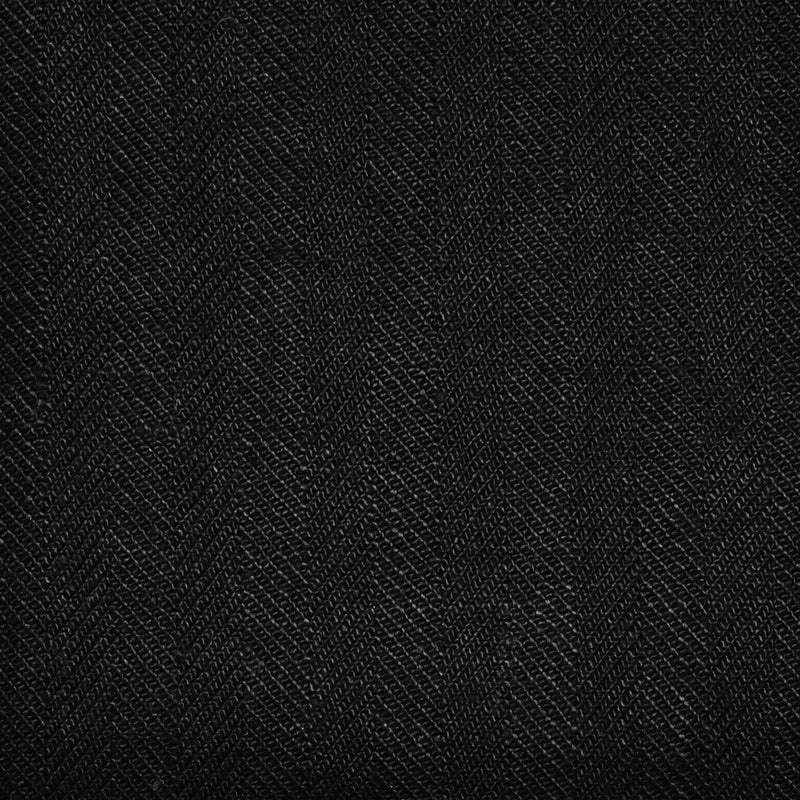 Black Herringbone 100% Irish Linen