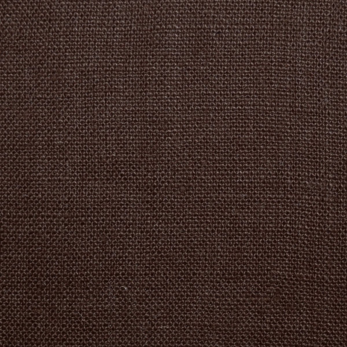 Dark Brown Washed Plain Weave 100% Irish Linen