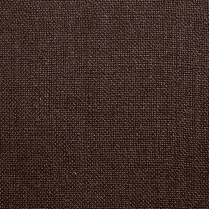 Dark Brown Washed Plain Weave 100% Irish Linen