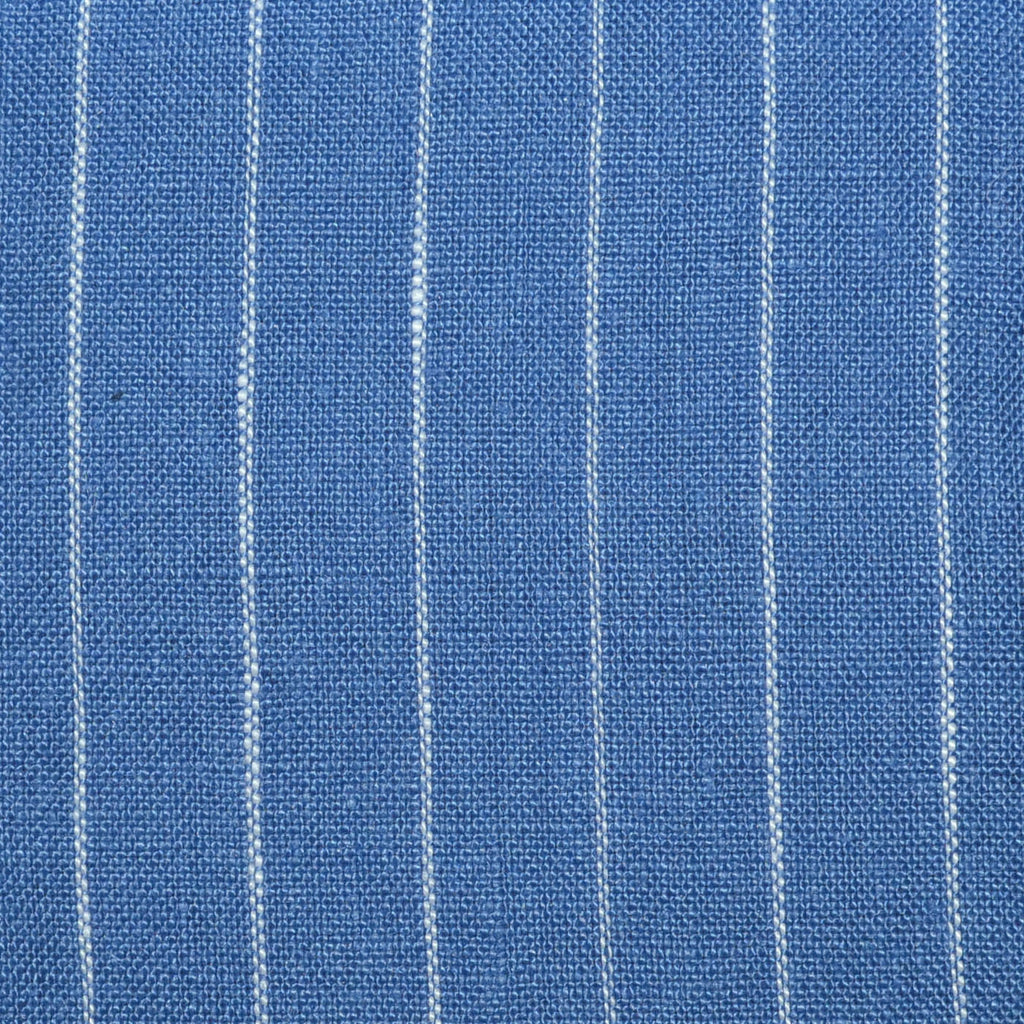 Light Blue with White 1.5cm Stripe Linen
