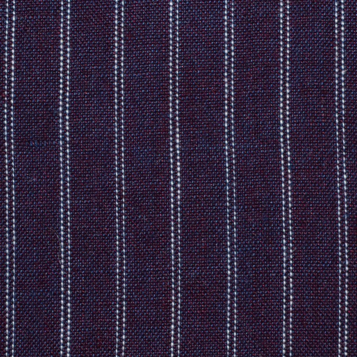 Burgundy with White Double 1cm Stripe Linen