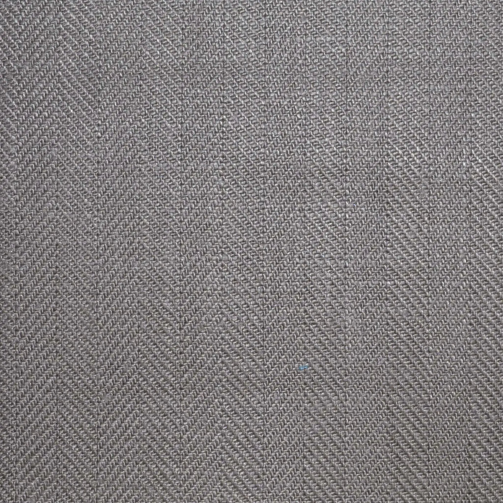 Elephant Grey 1cm Herringbone 100% Irish Linen