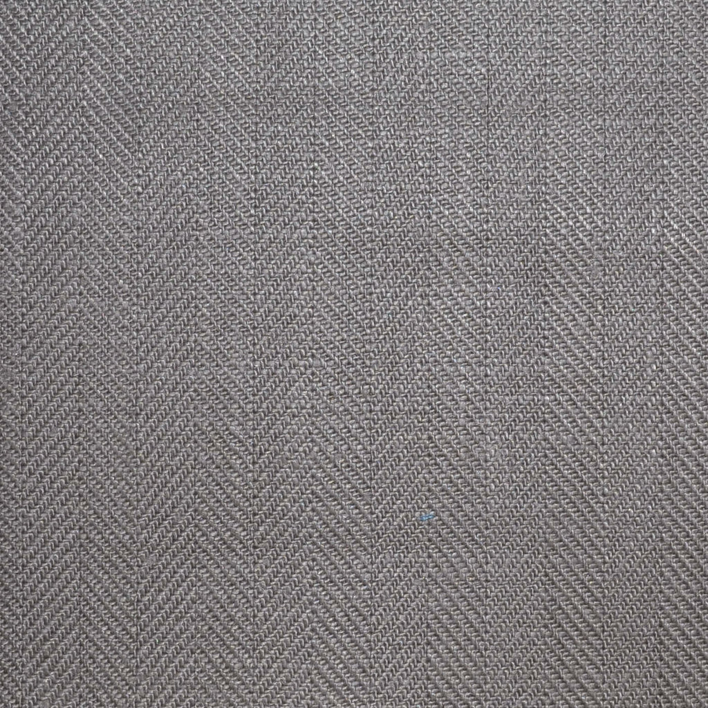 Elephant Grey 1cm Herringbone 100% Irish Linen